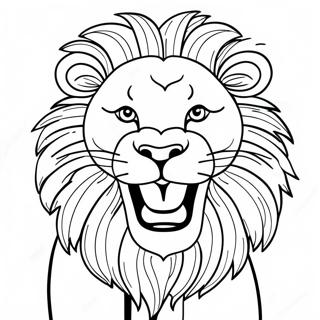 Majestic Lion Roaring Coloring Page 32612-16969