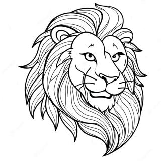 Majestic Lion Roaring Coloring Page 32612-16970