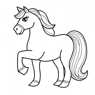 Barbie Horse Coloring Pages