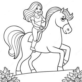 Barbie Riding A Majestic Horse Coloring Page 32622-16977