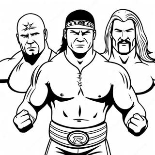 Wwe Superstars In Action Coloring Page 32652-17001