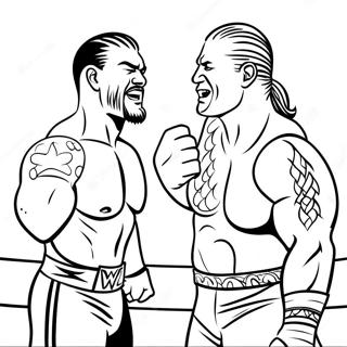 Wwe Superstars In Action Coloring Page 32652-17002