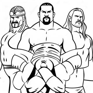 Wwe Superstars In Action Coloring Page 32652-17004