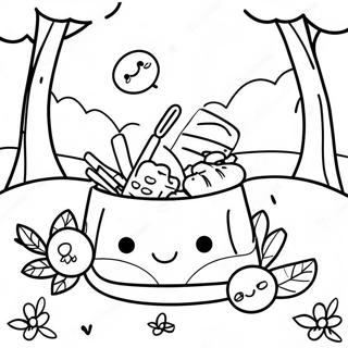 Sunny Day Picnic Coloring Page 32662-17012