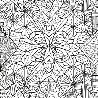 Tessellation Geometric Design Coloring Page 32681-17023