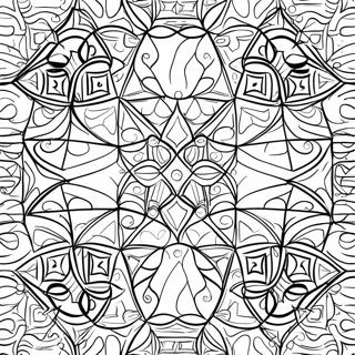 Tessellation Geometric Design Coloring Page 32681-17024