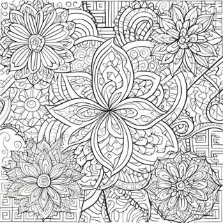 Intricate Tessellation Patterns Coloring Page 32682-17025