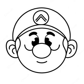 Mario Face Coloring Pages