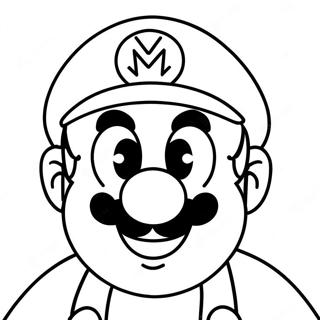 Mario Face Coloring Page 32721-17054