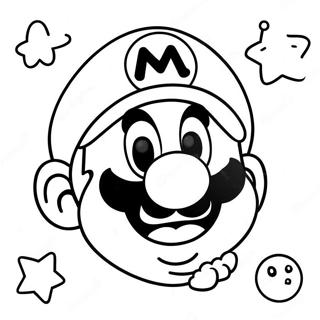 Happy Mario Face Coloring Page 32722-17057