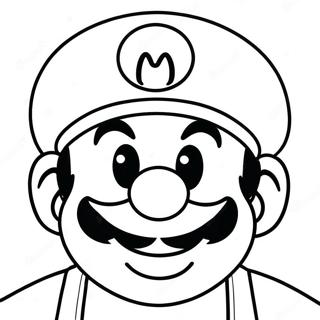 Happy Mario Face Coloring Page 32722-17058