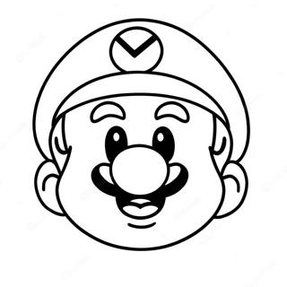 Happy Mario Face Coloring Page 32722-17059