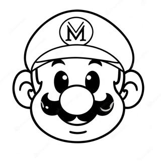 Happy Mario Face Coloring Page 32722-17060