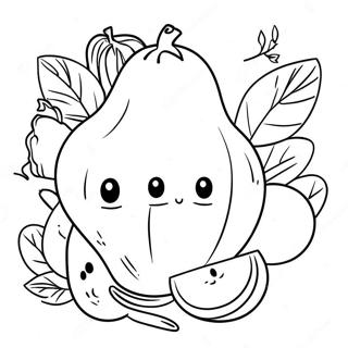 Cute Vegetable Coloring Pages