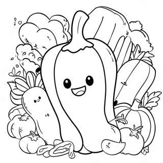 Cute Vegetable Coloring Page 32731-17062