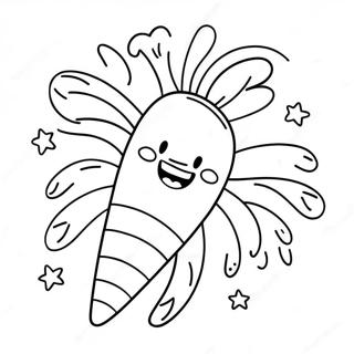 Happy Carrot Coloring Page 32732-17065