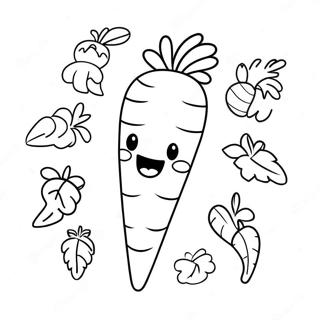 Happy Carrot Coloring Page 32732-17066