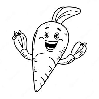 Happy Carrot Coloring Page 32732-17067