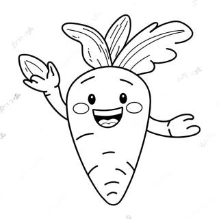 Happy Carrot Coloring Page 32732-17068