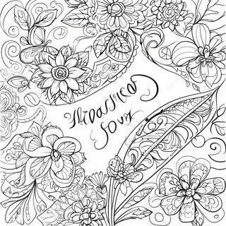 Calligraphy Practice Coloring Page 32751-17078