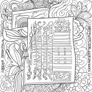 Calligraphy Practice Coloring Page 32751-17079