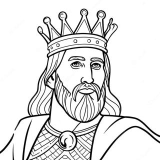 Wise King Solomon With The Golden Crown Coloring Page 32792-17113