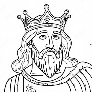 Wise King Solomon With The Golden Crown Coloring Page 32792-17114