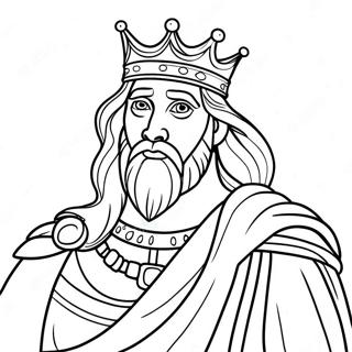 Wise King Solomon With The Golden Crown Coloring Page 32792-17115