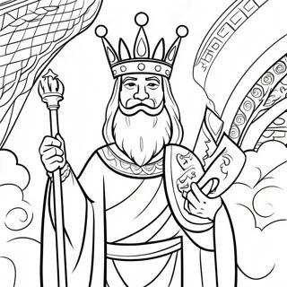 Wise King Solomon With The Golden Crown Coloring Page 32792-17116