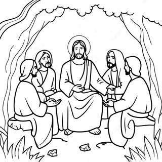 Jesus Teaching The Disciples Coloring Page 32822-17139