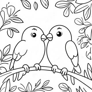 Love Birds Coloring Page 32831-17143