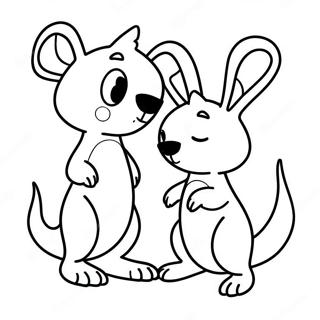 Cute Kanga And Roo Coloring Page 32842-17155