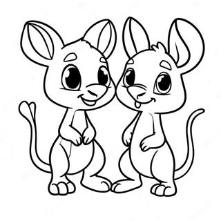 Cute Kanga And Roo Coloring Page 32842-17156