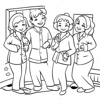 Pajama Party Fun Coloring Page 32861-17168