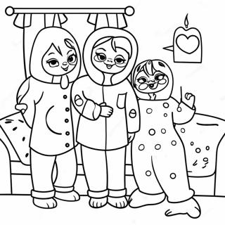 Cozy Pajama Party Coloring Page 32862-17171