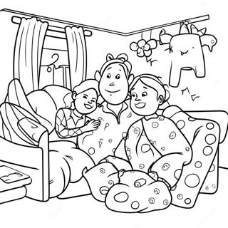 Cozy Pajama Party Coloring Page 32862-17172