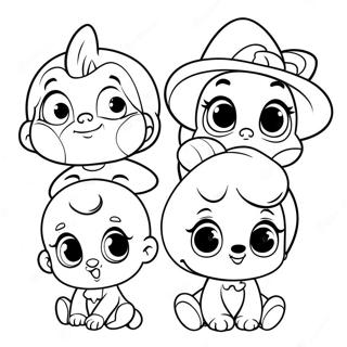 Cute Baby Disney Characters Coloring Page 32872-17178