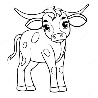 Cute Longhorn Calf Coloring Page 32892-17194