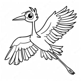 Elegant Crane In Flight Coloring Page 32902-17203