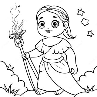 Uma With Magical Powers Coloring Page 32912-17209