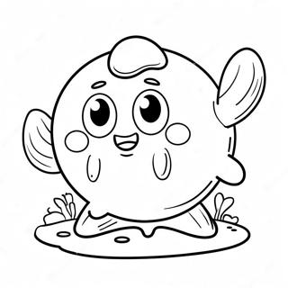 Happy Bloop Character Coloring Page 32922-17218