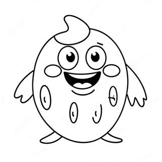 Happy Bloop Character Coloring Page 32922-17219