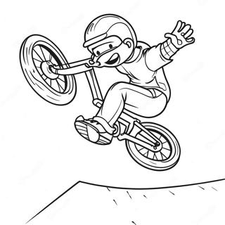 Cool Bmx Stunt Rider Coloring Page 32932-17225