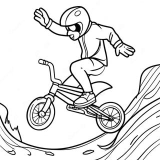 Cool Bmx Stunt Rider Coloring Page 32932-17227