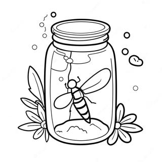 Glowing Firefly In A Jar Coloring Page 32942-17233