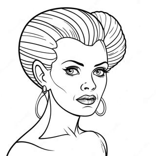 Bride Of Frankenstein Classic Coloring Page 32961-17244