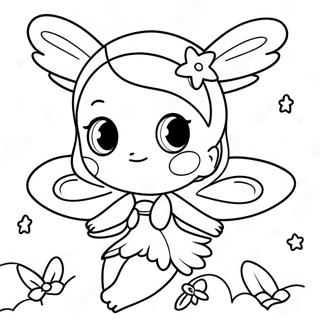 Cute Anime Fairy With Sparkling Wings Coloring Page 32972-17253