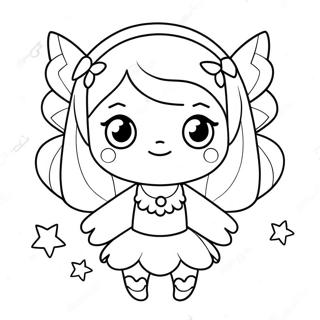 Cute Anime Fairy With Sparkling Wings Coloring Page 32972-17254