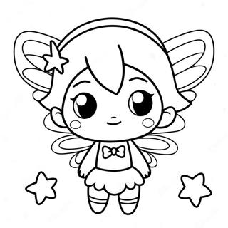 Cute Anime Fairy With Sparkling Wings Coloring Page 32972-17256