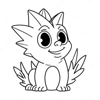 Spike With Colorful Background Coloring Page 32992-17269